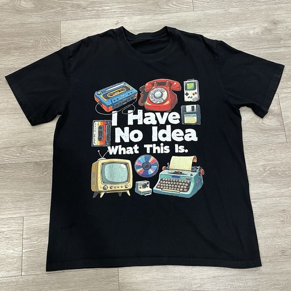 Other - Retro Graphic T Shirt Black Novelty Old Skool Tee Short Sleeve Casual READ